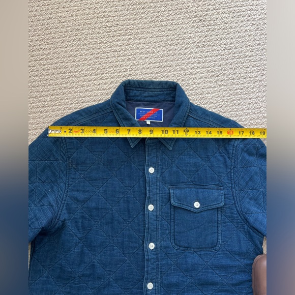 Best Made Co. mens Quilted Jacket Denim in Navy - small - Picture 6 of 7
